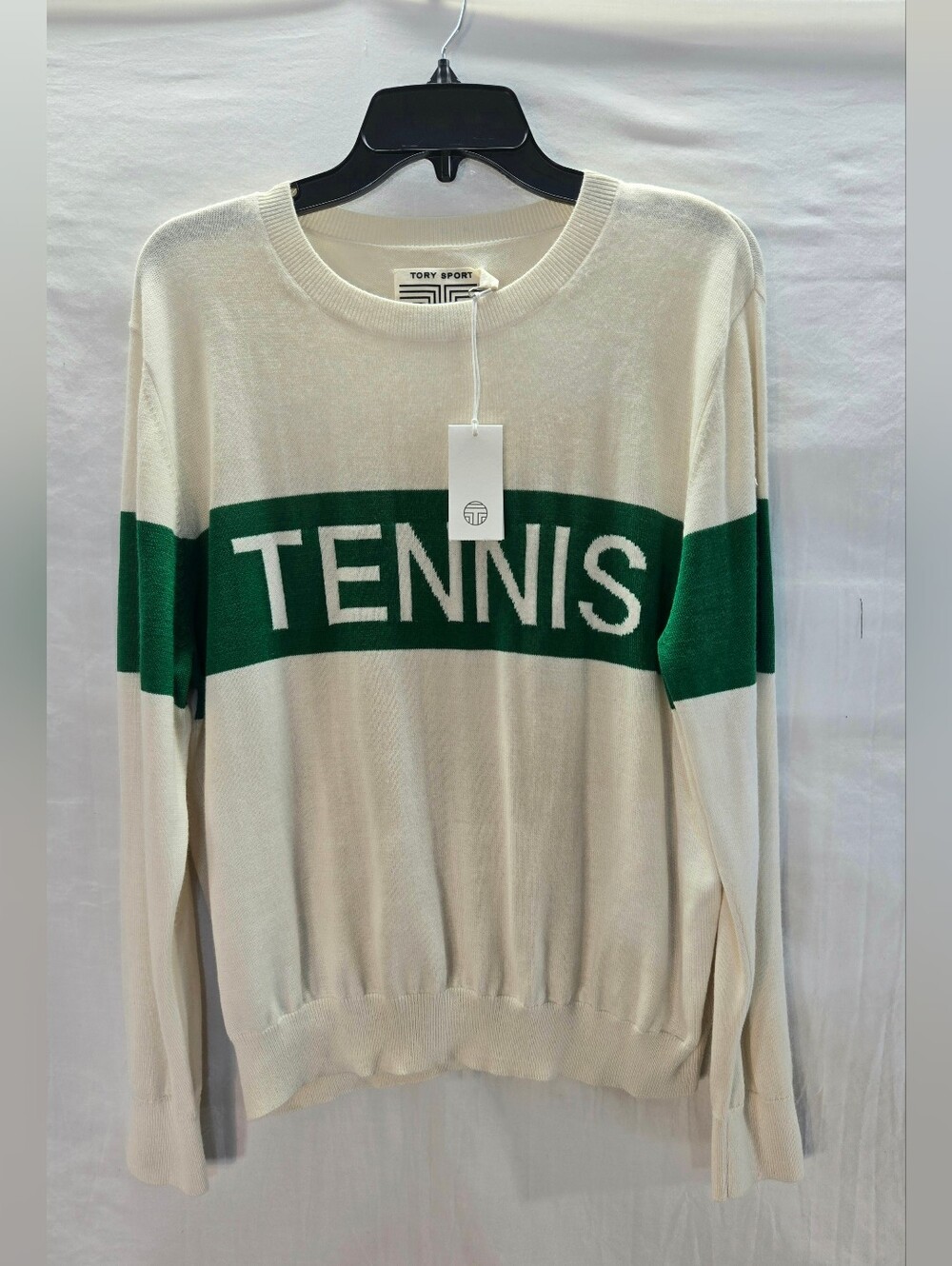Tory Burch Women's Size Large "Tennis" Cashmere-Blend Sweater New